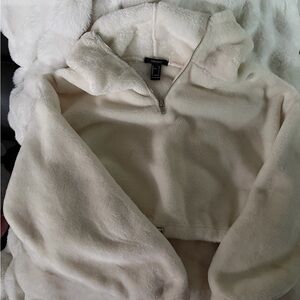 Forever 21 Cream Teddy Jacket